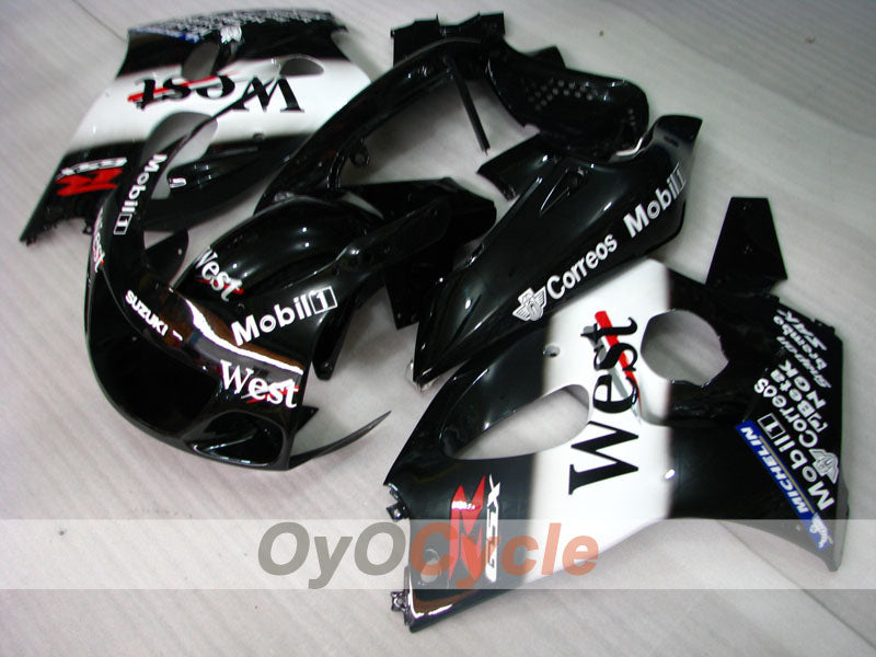Kit de carénage pour Suzuki GSXR600 97-00 - Blanc, noir - West #OYO87902987 Image principale du produit