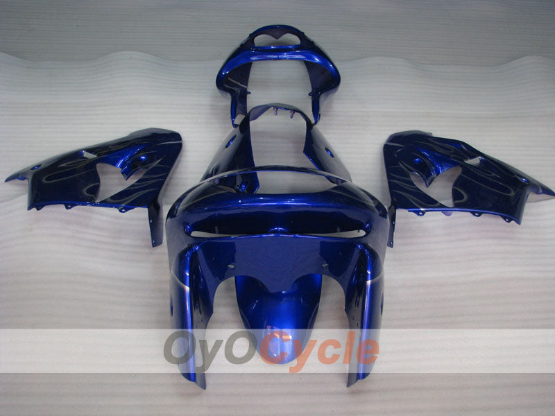 Kit de carénage pour NINJA ZX-9R 98-99 - Bleu, argenté - Flamme #OYO87903007