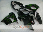 Kit de carénages pour NINJA ZX-9R 00-01 - Vert, Noir - Flamme #OYO87903026