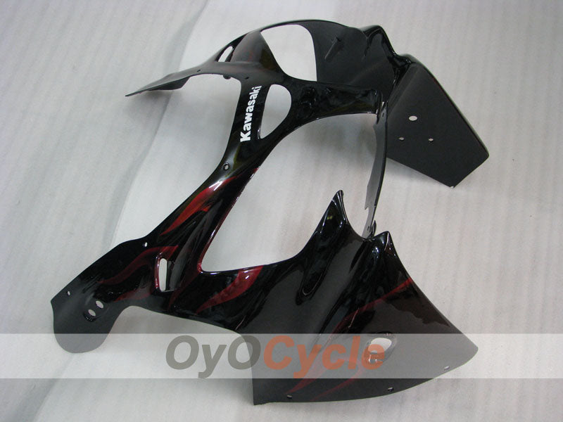 Kit de carénages pour NINJA ZX-9R 00-01 - Rouge, Noir - Flamme #OYO87903028