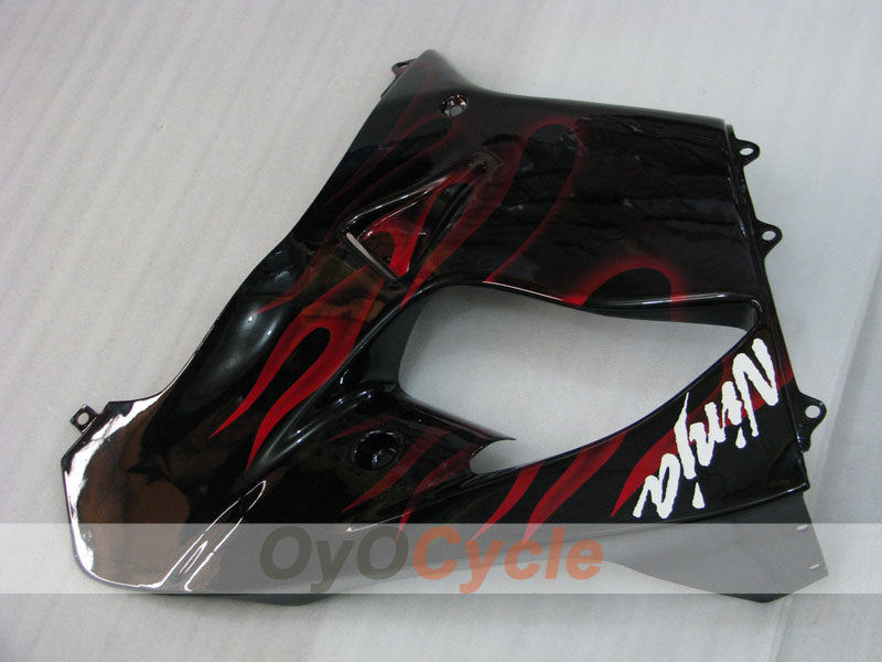 Kit de carénages pour NINJA ZX-9R 00-01 - Rouge, Noir - Flamme #OYO87903028
