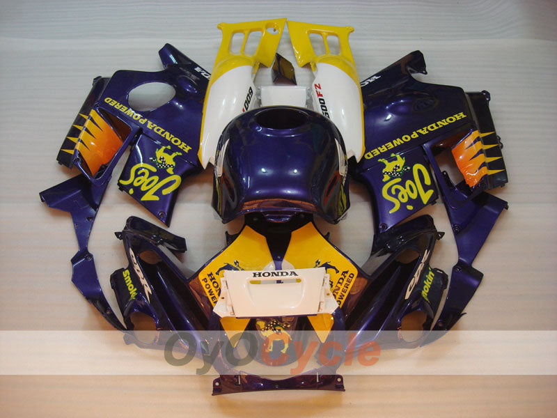 Kit de carénage pour Honda CBR600 F2 91-94 - Jaune, violet - Camel #OYO87903041