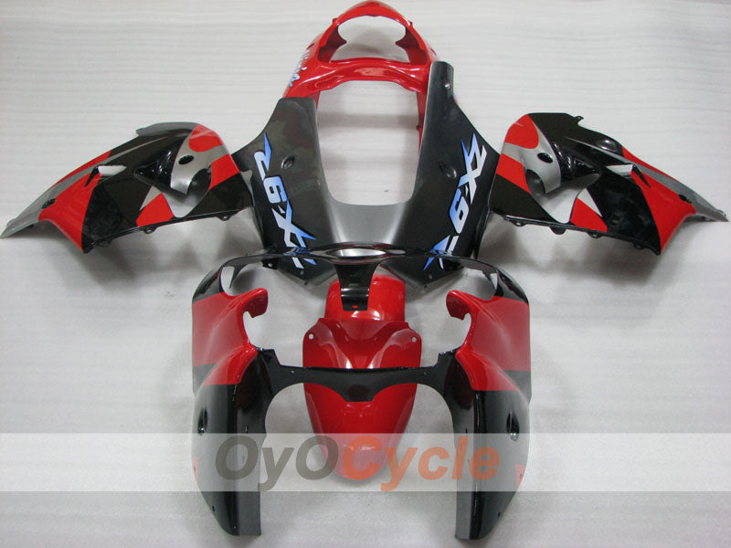 Kit de carénage pour NINJA ZX-9R 00-01 - Rouge, Noir - Style usine #OYO87903048