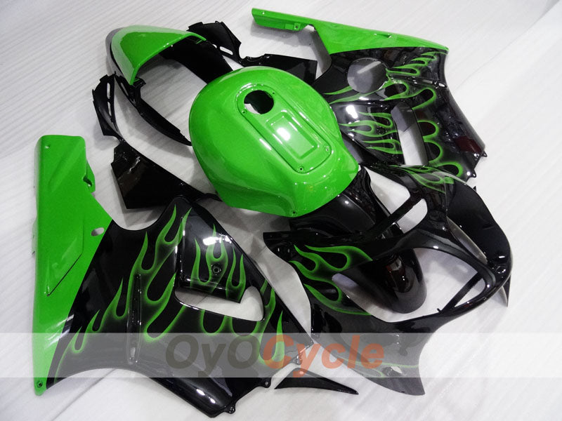 Kit de carénage par injection pour NINJA ZX-12R 00-01 - Vert, Noir - Flame #OYO87903057