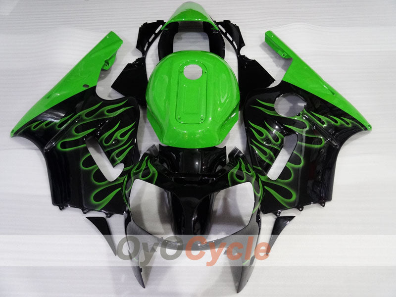 Kit de carénage par injection pour NINJA ZX-12R 00-01 - Vert, Noir - Flame #OYO87903057