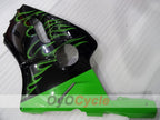 Kit de carénage par injection pour NINJA ZX-12R 00-01 - Vert, Noir - Flame #OYO87903057