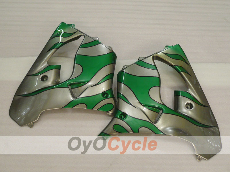 Kit de carénage pour NINJA ZX-9R 00-01 - Vert, Argenté - Flamme #OYO87906059