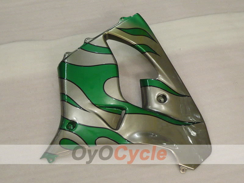 Kit de carénage pour NINJA ZX-9R 00-01 - Vert, Argenté - Flamme #OYO87906059
