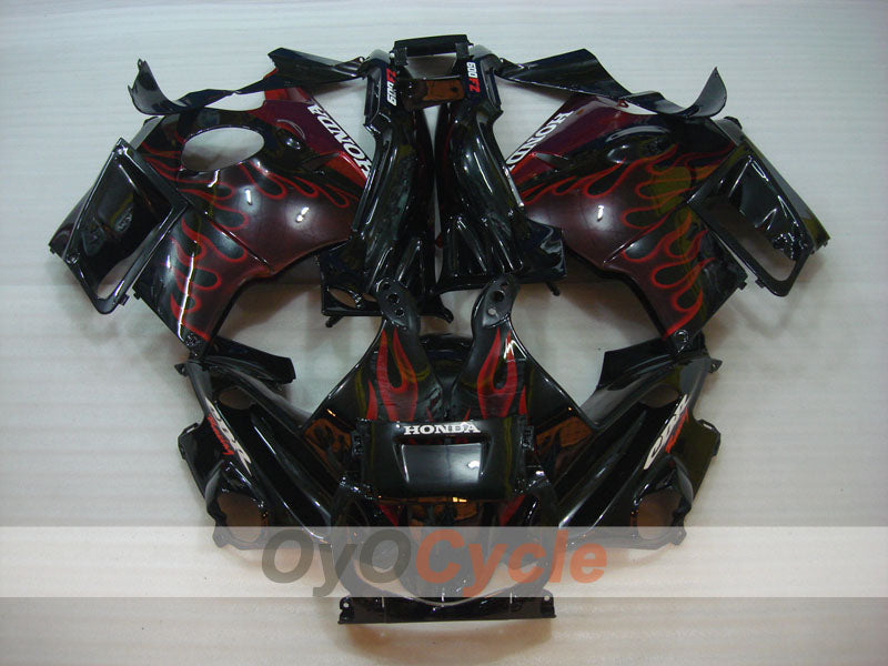 Kit de carénage pour Honda CBR600 F2 91-94 - Rouge, Noir - Flame #OYO87903060