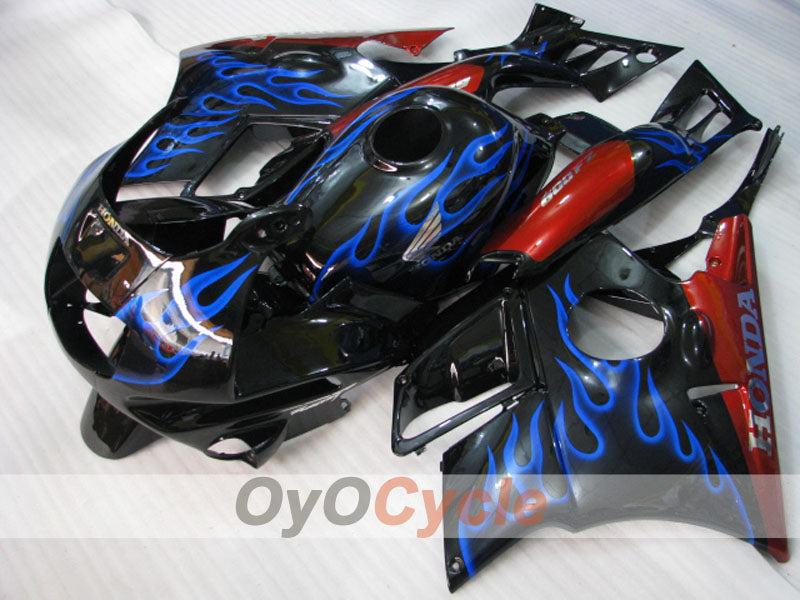 Kit de carénage pour Honda CBR600 F2 91-94 - Bleu, Noir - Flame #OYO87903061