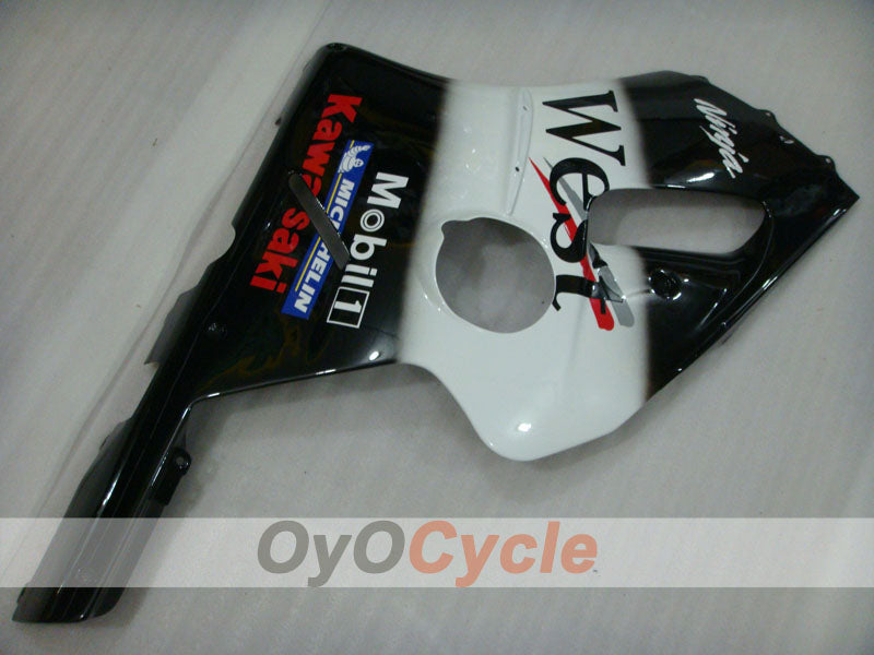 Kit de carénage à injection pour NINJA ZX-12R 00-01 - Blanc, Noir - West #OYO87903081