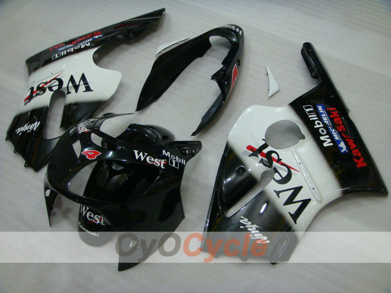 Kit de carénage à injection pour NINJA ZX-12R 00-01 - Blanc, Noir - West #OYO87903081