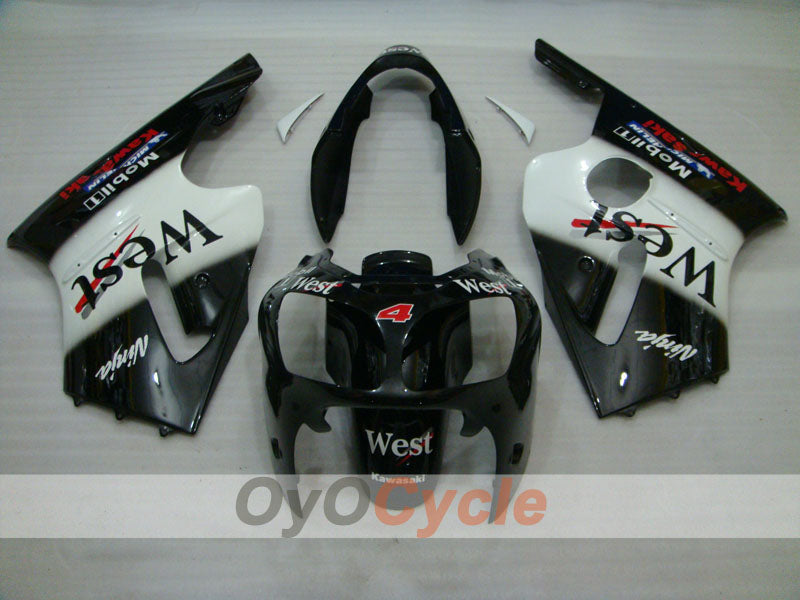 Kit de carénage à injection pour NINJA ZX-12R 00-01 - Blanc, Noir - West #OYO87903081