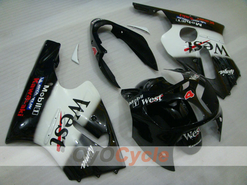 Kit de carénage à injection pour NINJA ZX-12R 00-01 - Blanc, Noir - West #OYO87903081 Image principale du produit