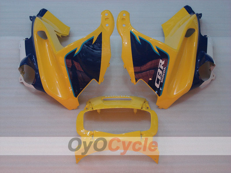 Kit de carénage pour Honda CBR600 F2 91-94 - Jaune, Blanc - Style d'origine #OYO87903086