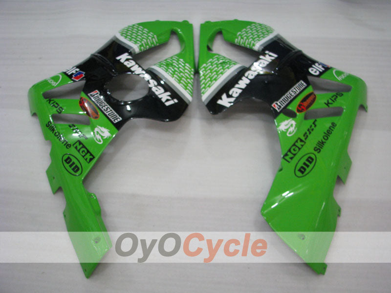 Kit de carénage injecté pour NINJA ZX-12R 02-05 - Vert, noir - Nakano #OYO87903099