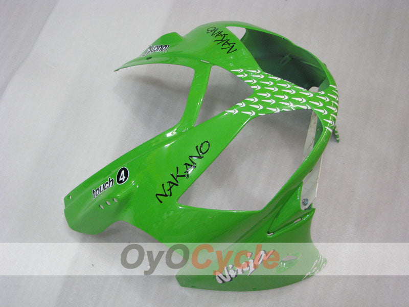 Kit de carénage injecté pour NINJA ZX-12R 02-05 - Vert, noir - Nakano #OYO87903099
