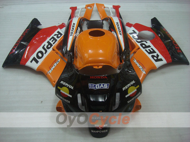 Kit de carénage pour Honda CBR600 F2 91-94 - Orange, noir - Repsol #OYO87903103