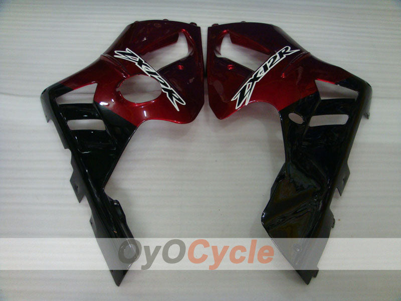 Kit de carénage injecté pour NINJA ZX-12R 02-05 - Rouge, noir - Style d'origine #OYO87903105