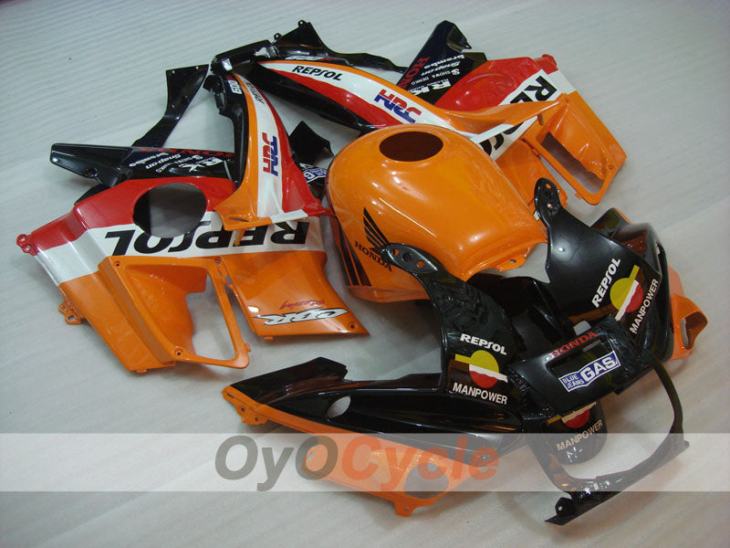 Kit de carénage pour Honda CBR600 F2 de 91-94 - Orange, Noir - Repsol #OYO87903106