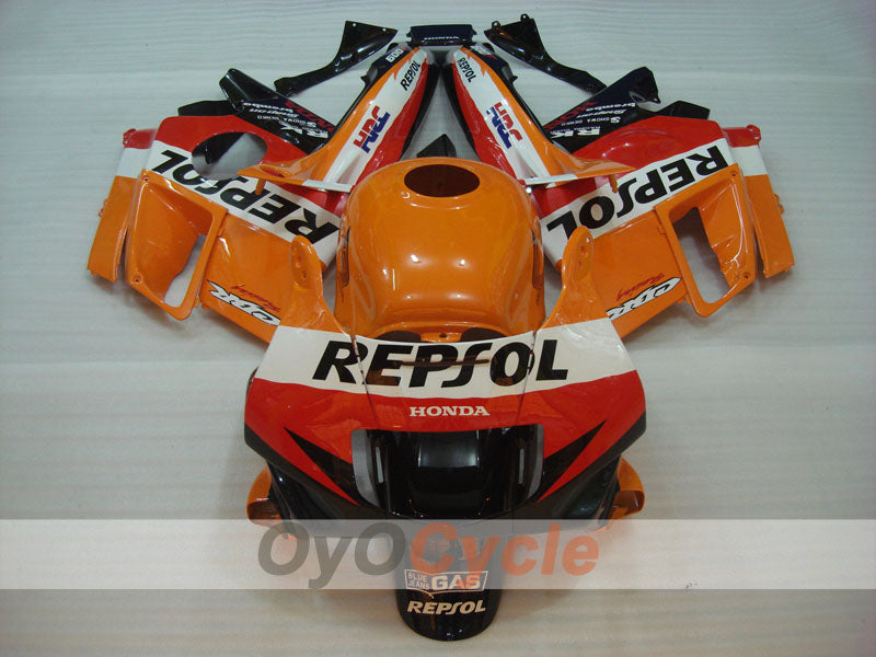 Kit de carénage pour Honda CBR600 F2 de 91-94 - Orange, Noir - Repsol #OYO87903107