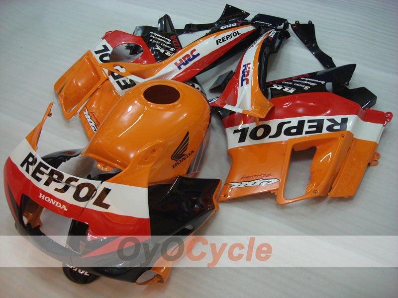 Kit de carénage pour Honda CBR600 F2 de 91-94 - Orange, Noir - Repsol #OYO87903107