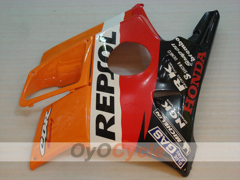Kit de carénage pour Honda CBR600 F2 de 91-94 - Orange, Noir - Repsol #OYO87903107