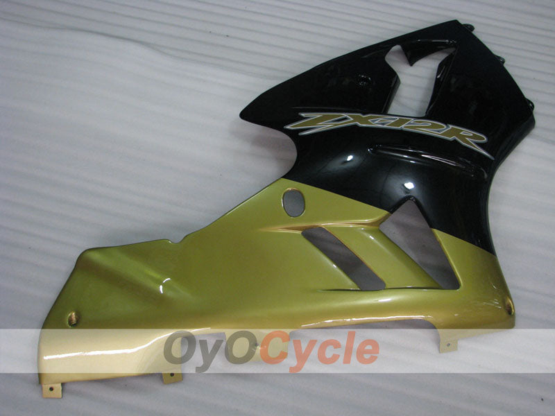 Kit de carénage injecté pour NINJA ZX-12R de 02-05 - Noir, Or - Style d'origine #OYO87903110
