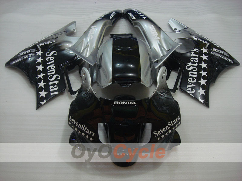 Kit de carénage pour Honda CBR600 F2 de 91-94 - Noir, Argent - SevenStars #OYO87903112 Image secondaire du produit