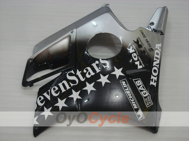 Kit de carénage pour Honda CBR600 F2 de 91-94 - Noir, Argent - SevenStars #OYO87903112