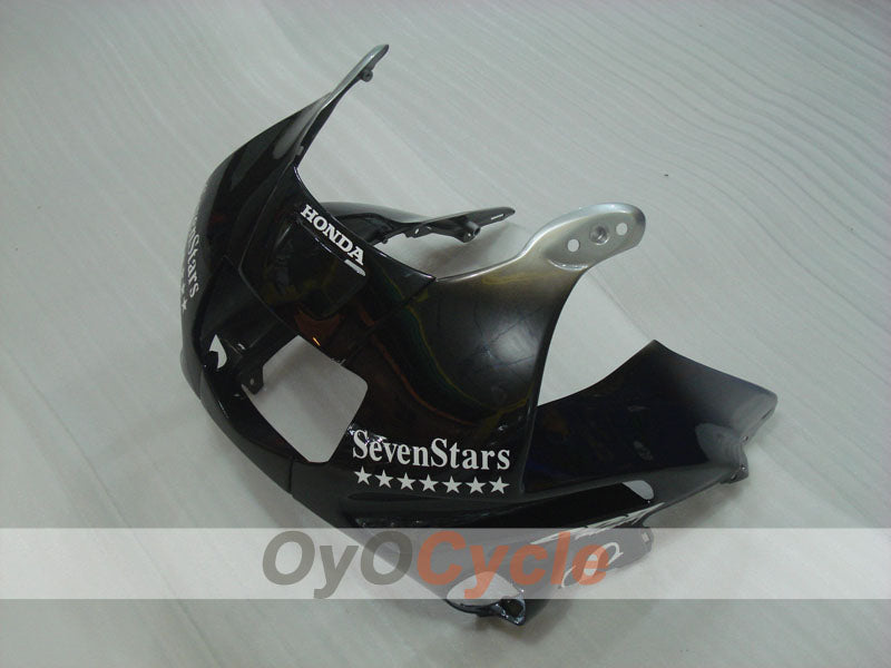 Kit de carénage pour Honda CBR600 F2 de 91-94 - Noir, Argent - SevenStars #OYO87903112
