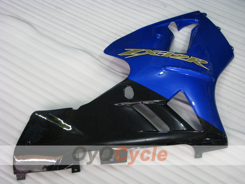 Kit de carénage injecté pour NINJA ZX-12R de 02-05 - Bleu, Noir - Style d'origine #OYO87903113