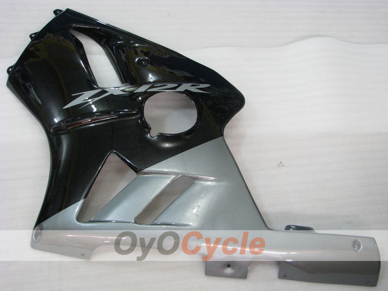 Kit de carénage injecté pour NINJA ZX-12R de 02-05 - Noir, Gris - Style d'origine #OYO87903114