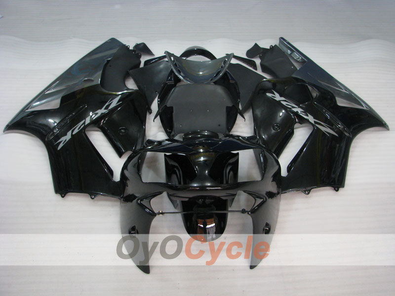 Kit de carénage injecté pour NINJA ZX-12R de 02-05 - Noir, Gris - Style d'origine #OYO87903114