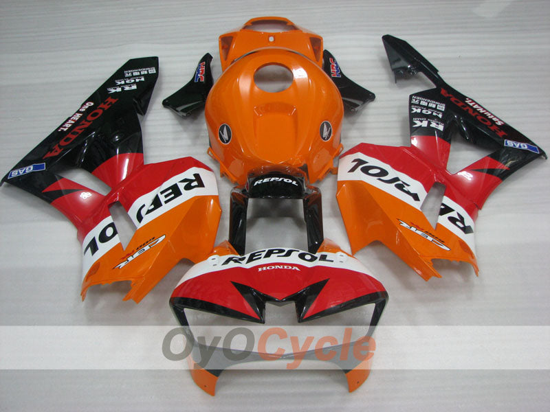 Kit de carénage injecté pour CBR600RR 13-20 - Orange, noir - Repsol #OYO87903125