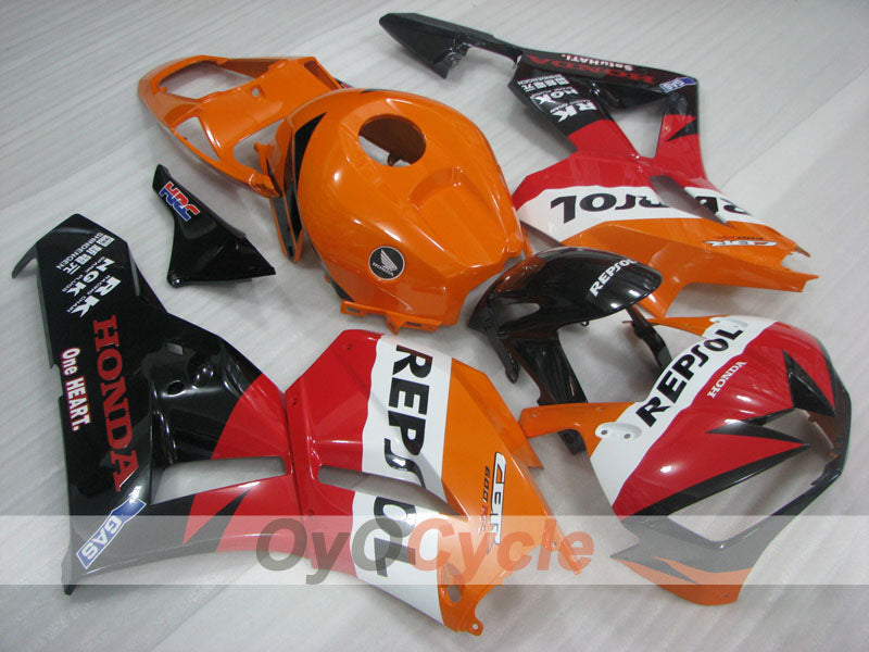 Kit de carénage injecté pour CBR600RR 13-20 - Orange, noir - Repsol #OYO87903125