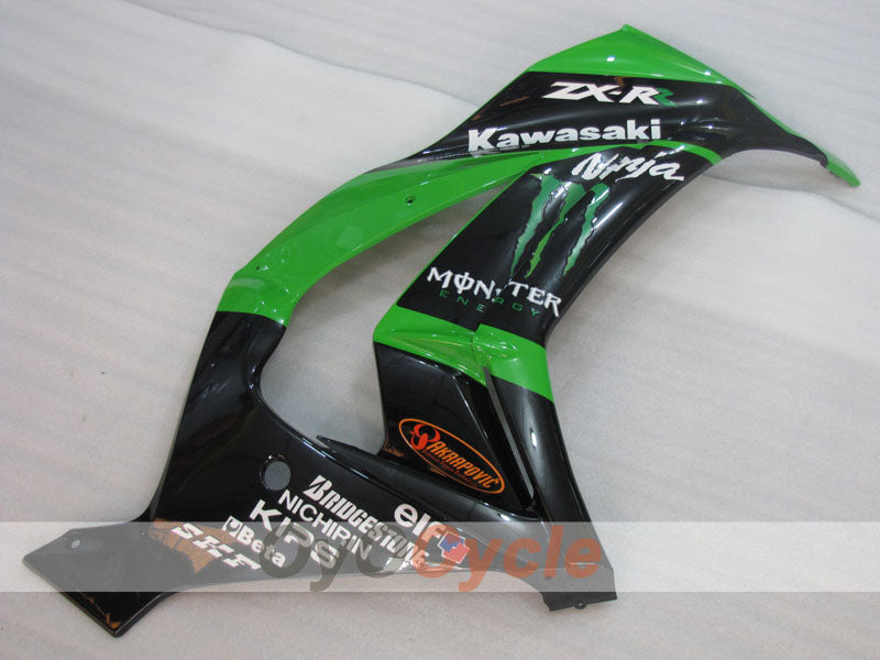 Kit de carénage à injection pour NINJA ZX-10R 11-15 - Vert, Noir - Style d'usine #OYO87903139