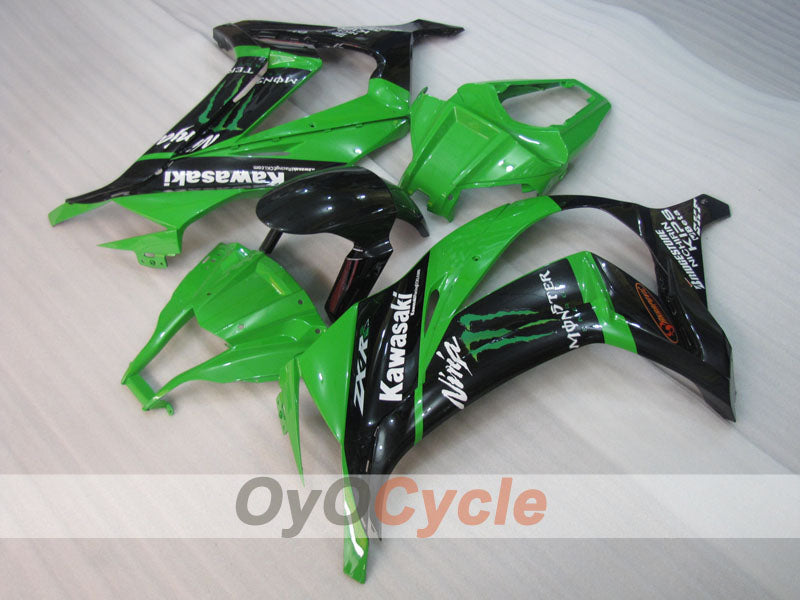 Kit de carénage à injection pour NINJA ZX-10R 11-15 - Vert, Noir - Style d'usine #OYO87903139