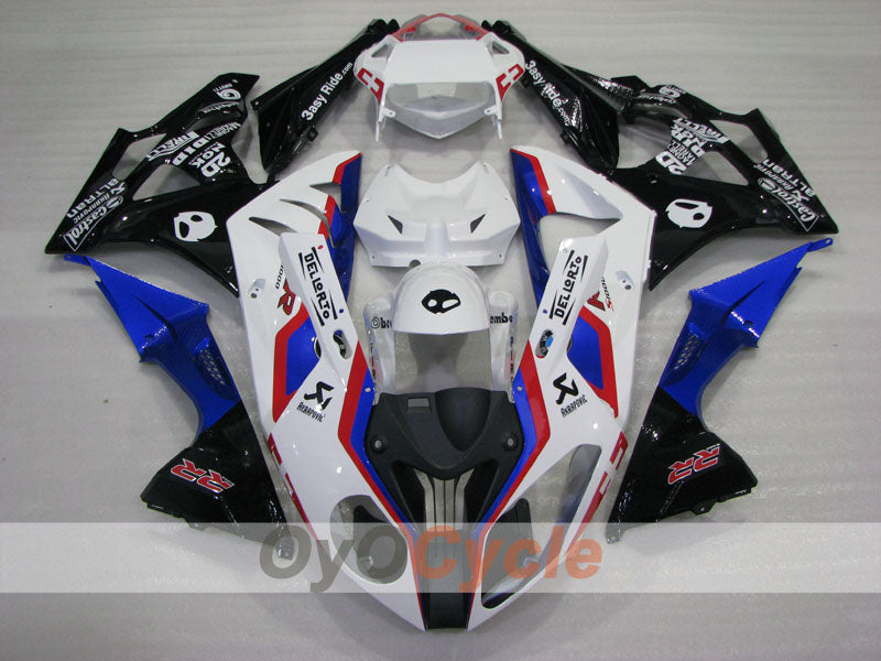 Kit de carénage à injection pour BMW S1000RR 09-14 - Bleu, Blanc - Castrol #OYO87903154