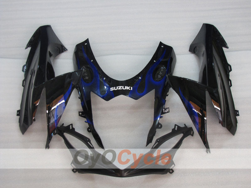 Kit de carénage à injection pour GSX R750 11-26 - Bleu, Noir - Flame #OYO87903195
