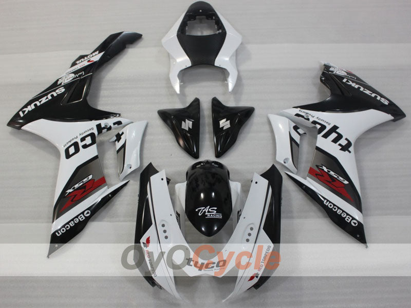 Kit de carénage à injection pour GSX R750 11-26 - Blanc, Noir - Style d'usine #OYO87903198