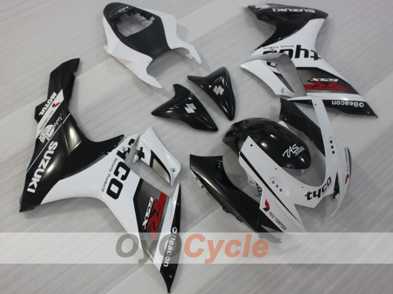 Kit de carénage injecté pour GSX R600 11-26 - Blanc, Noir - Style usine #OYO87903220 Image principale du produit