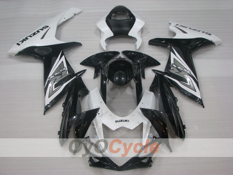 Kit de carénage à injection pour GSX R600 11-26 - Blanc, noir - Style usine #OYO87903236