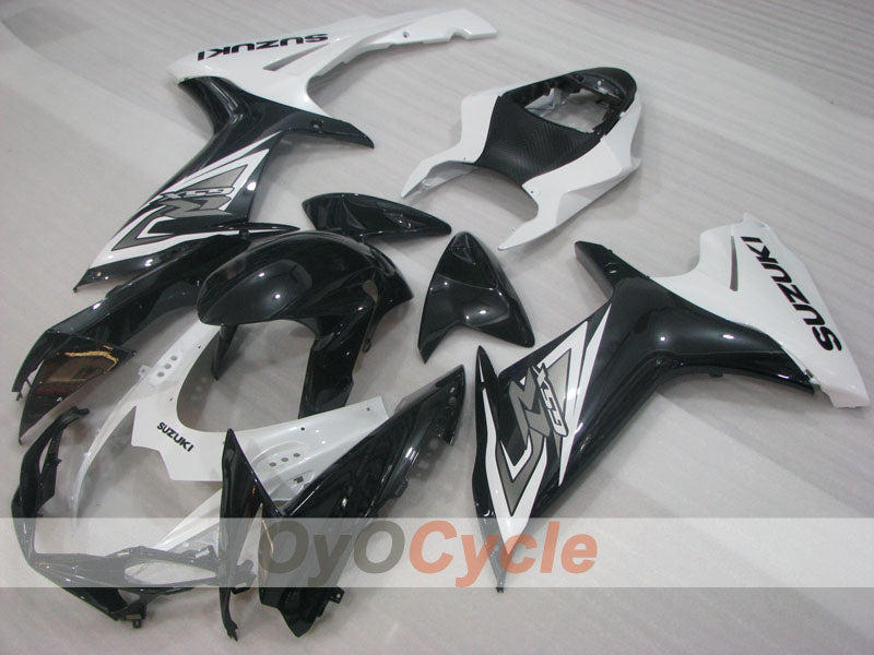 Kit de carénage à injection pour GSX R600 11-26 - Blanc, noir - Style usine #OYO87903236