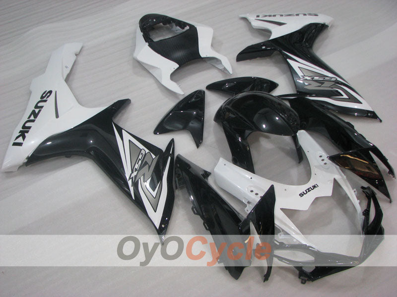 Kit de carénage à injection pour GSX R600 11-26 - Blanc, noir - Style usine #OYO87903236