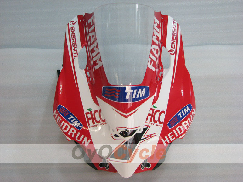 Kit de carénage à injection pour Ducati 1199 11-14 - Rouge, Blanc - FIAMM #OYO87903383