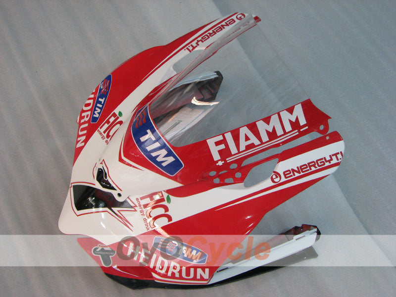 Kit de carénage à injection pour Ducati 1199 11-14 - Rouge, Blanc - FIAMM #OYO87903383