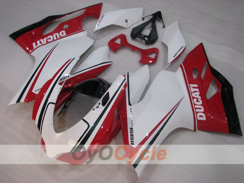 Kit de carénage à injection pour Ducati 1199 11-14 - Rouge, Blanc - Style usine #OYO87903386 Image principale du produit