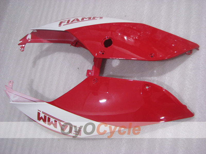 Kit de carénage injecté pour Ducati 1199 de 11-14 - Rouge, Blanc - FIAMM #OYO87903390