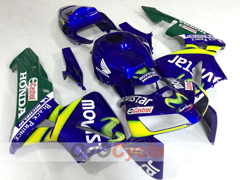 Kit de carénage injecté pour CBR600RR de 05-06 - Jaune, Bleu - Castrol, MICHELIN, Movistar #OYO87904538